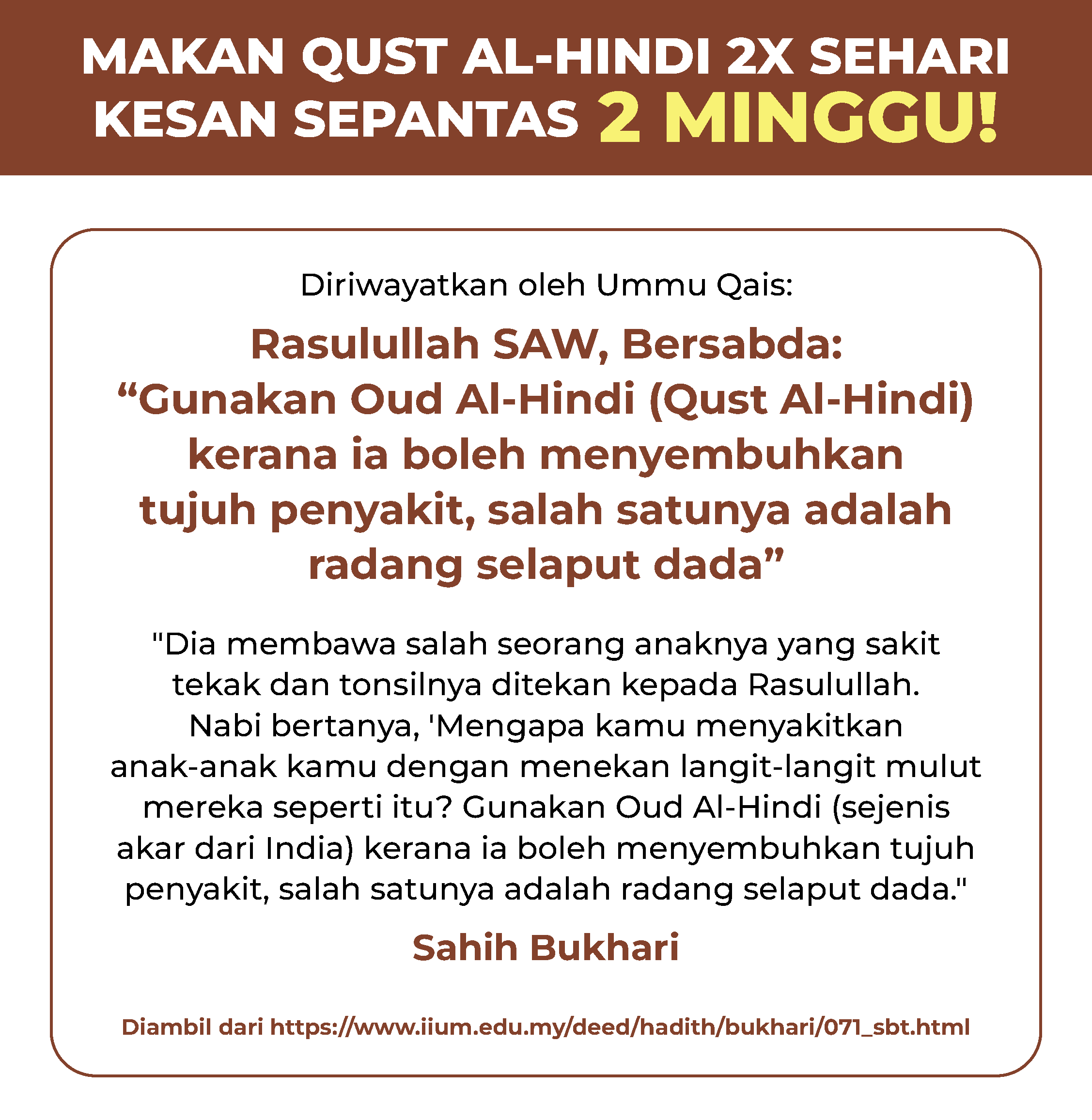 Hadis Nabi tentang Qust Al-Hindi