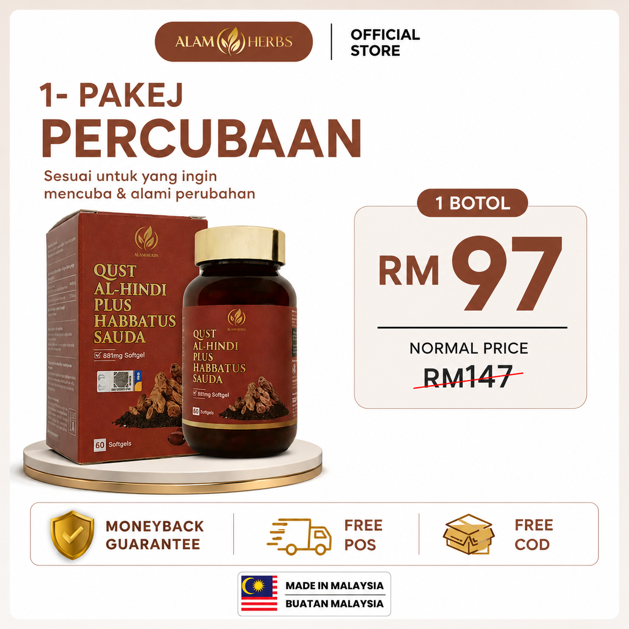 Pakej 1 Botol Qust Al-Hindi