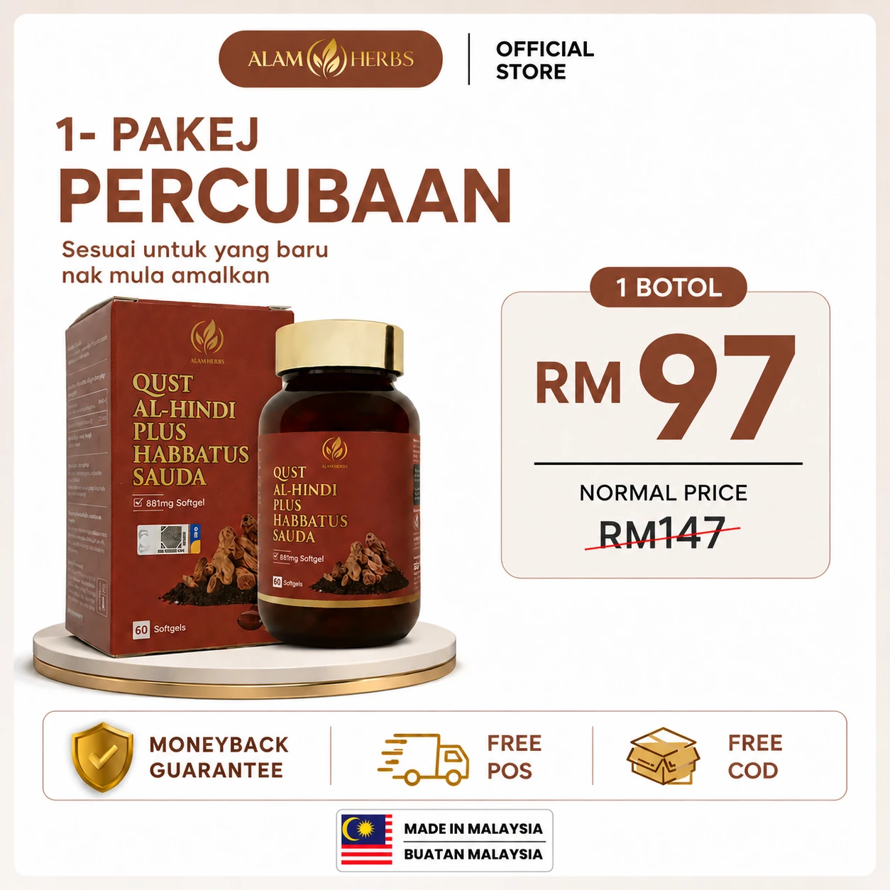 Pakej 1 Botol Qust Al-Hindi